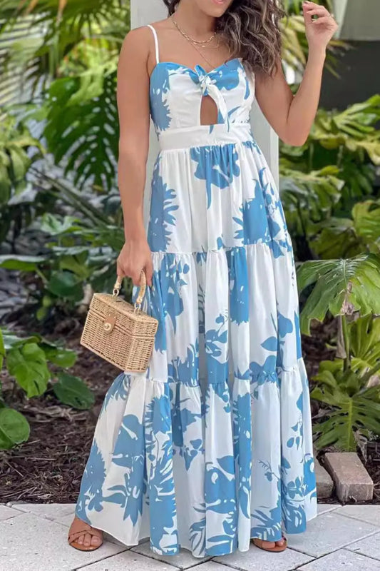 Cut-Out Sweetheart Neck Maxi Dress - Tigbul's Variety Fashion Shop