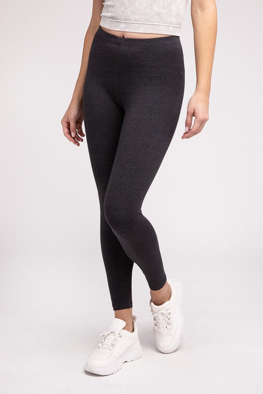 Premium Cotton Full-Length Leggings - Tigbuls Variety Fashion