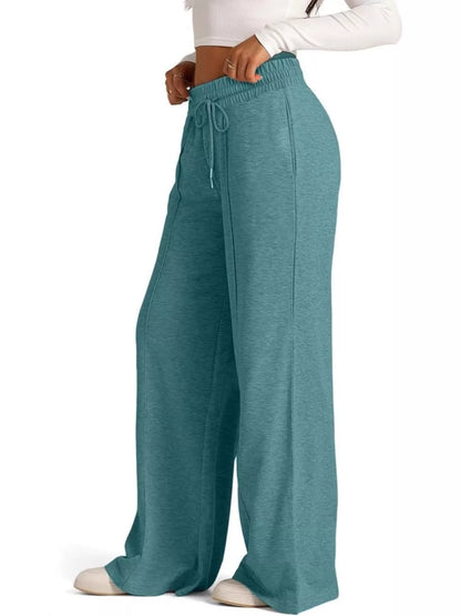 Wide Leg Drawstring Pants - Tigbul's Variety Fashion Shop