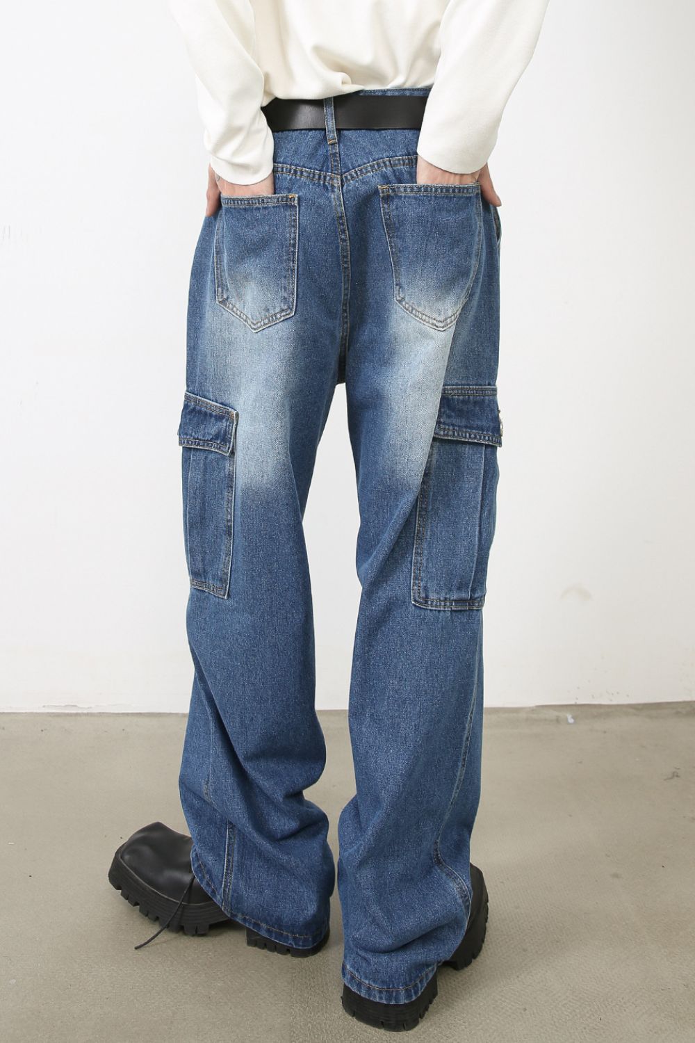 Men's Loose Fit Jeans with Pockets - Tigbul's Variety Fashion Shop