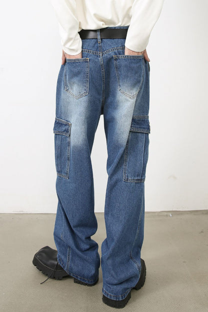 Men's Loose Fit Jeans with Pockets - Tigbul's Variety Fashion Shop