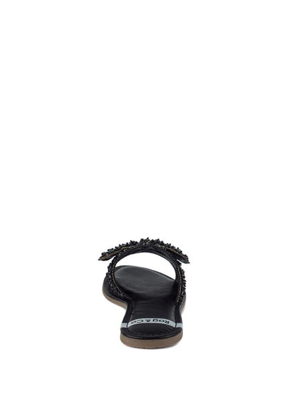 Pipa Big Bow Beaded Flats - Tigbul's Variety Fashion Shop