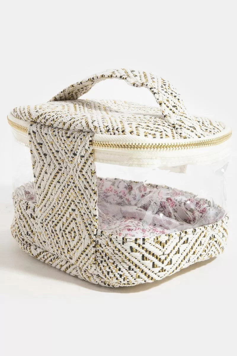 Transparent Clear Top Handle Makeup Case Cosmetic Bag - Tigbul's Variety Fashion Shop