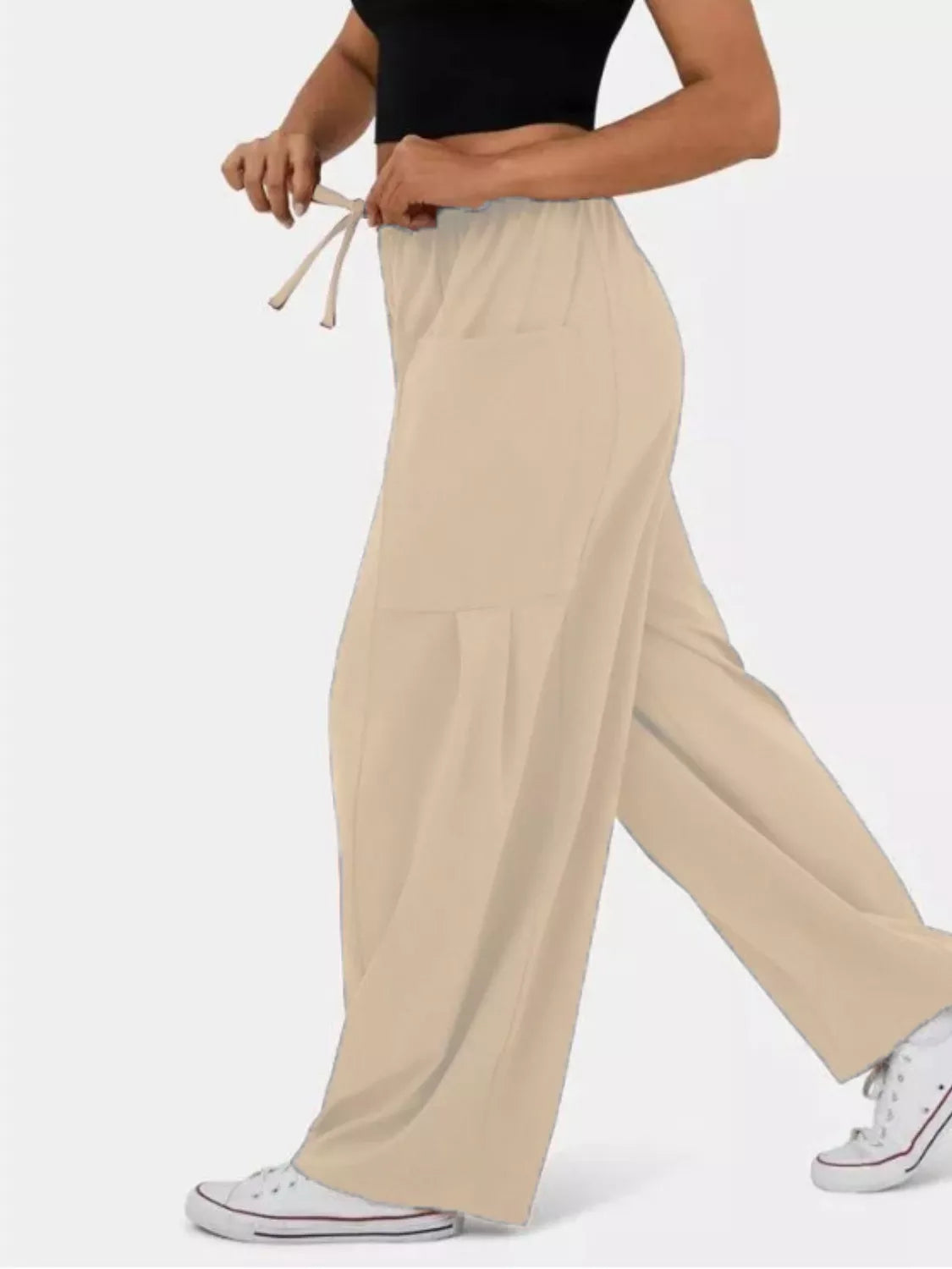 Relaxed Fit Drawstring Pants - Tigbul's Variety Fashion Shop