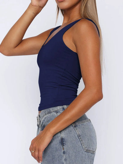 Square Neck Wide Strap Tank - Tigbul's Variety Fashion Shop