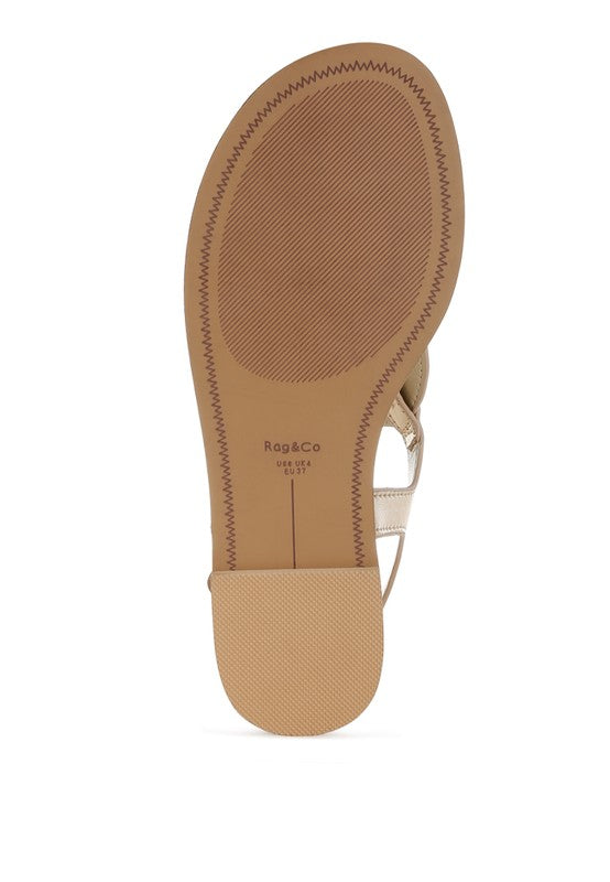 Zorad Metallic Genuine Leather Flats - Tigbul's Variety Fashion Shop