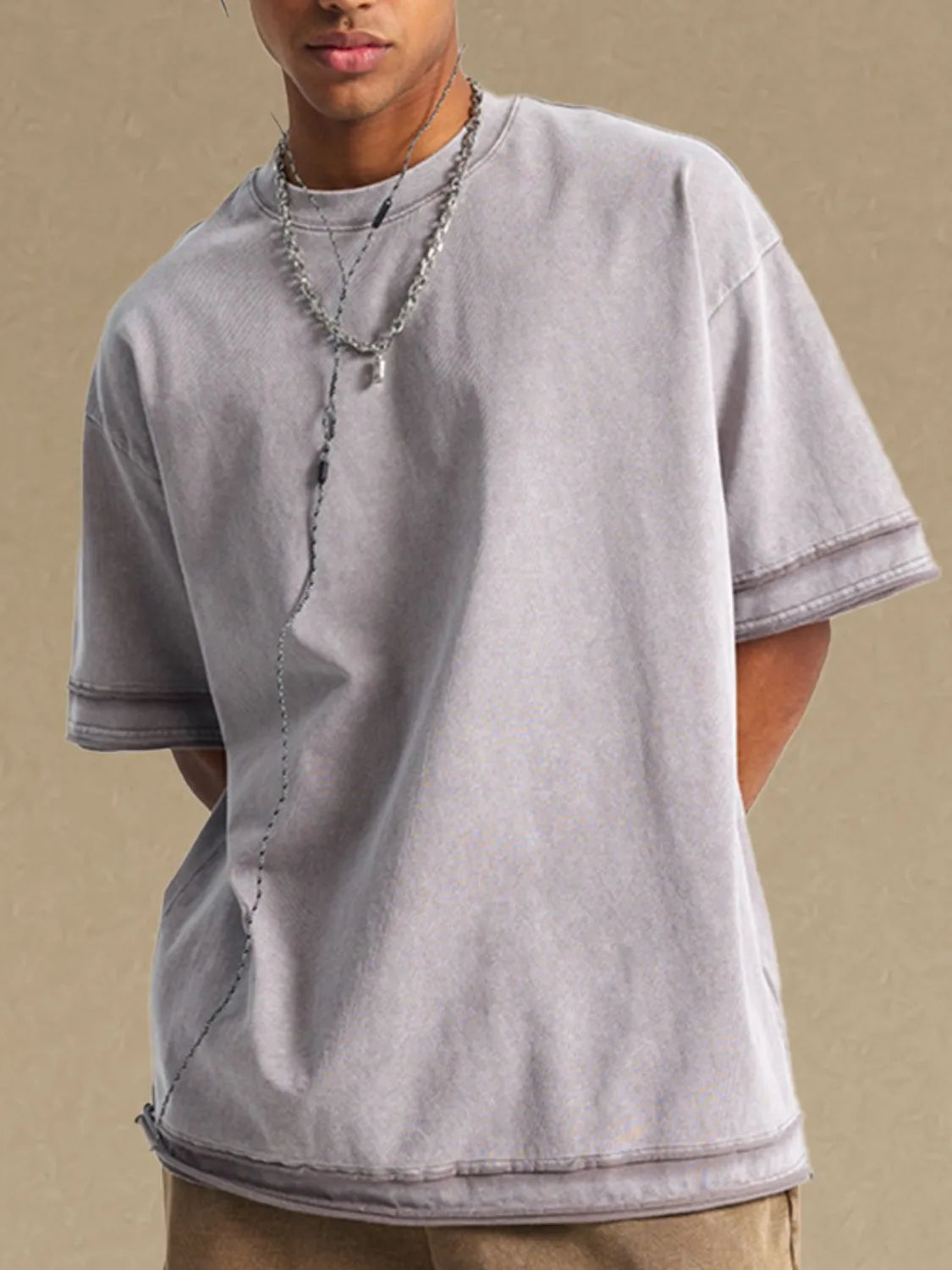 Men's Round Neck Half Sleeve T-Shirt - Tigbul's Variety Fashion Shop