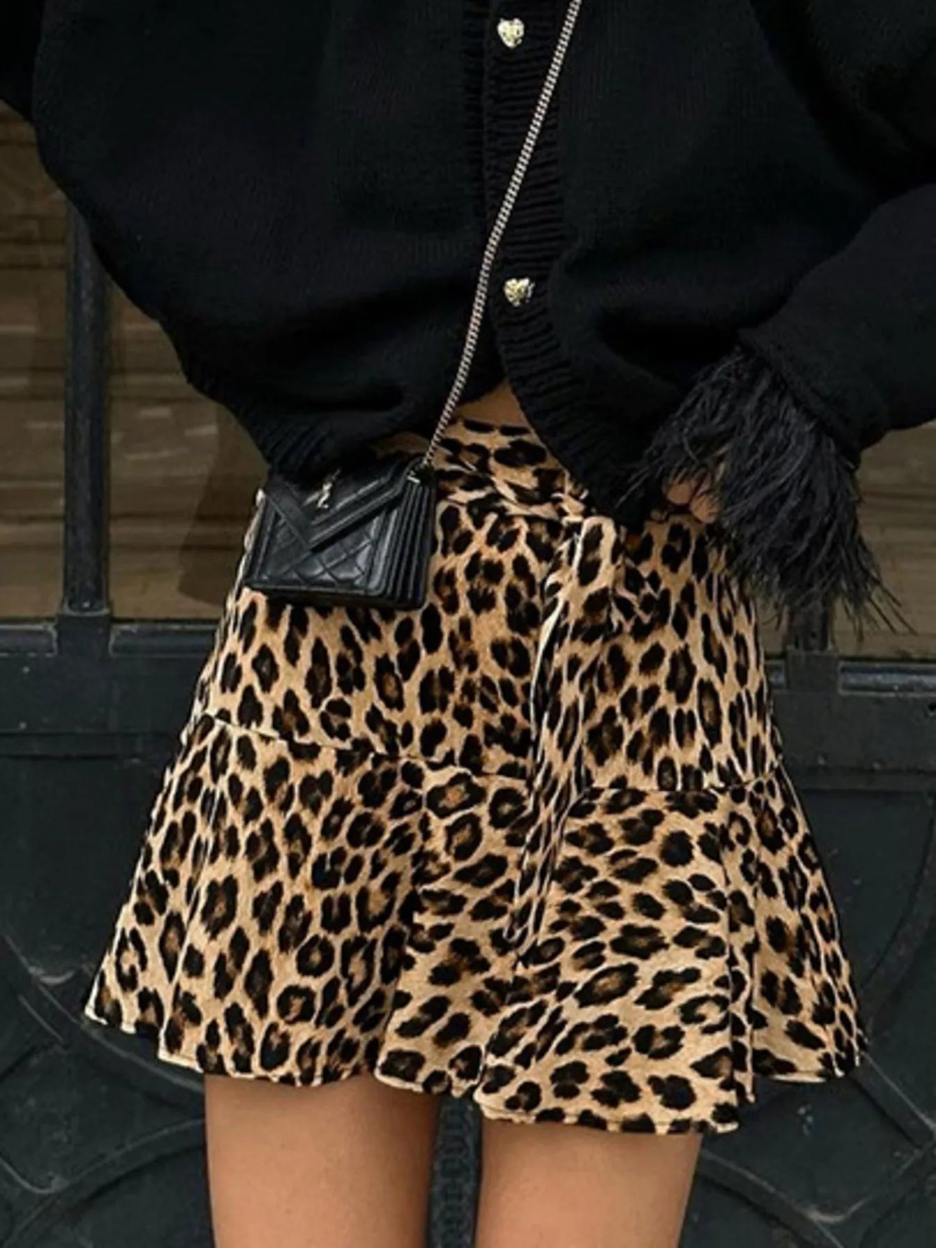 Leopard Print Mini Skirt - Tigbul's Variety Fashion Shop