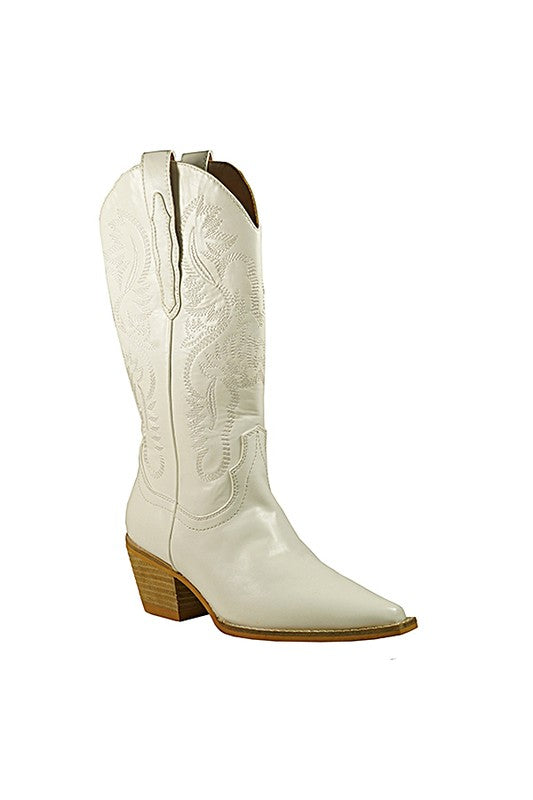 HANAN-EMBROIDERY WESTERN BOOTS - Tigbuls Variety Fashion