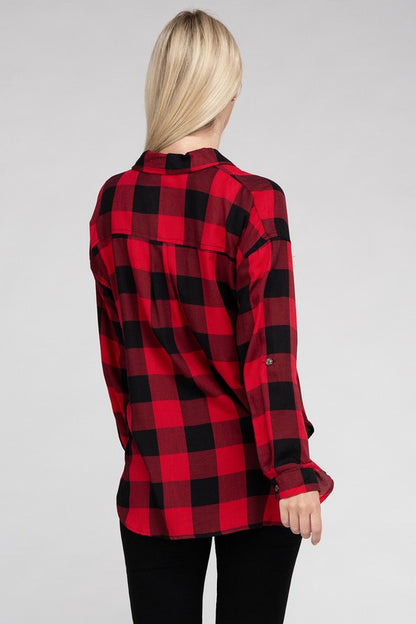 Classic Plaid Flannel Shirt - Tigbul's Variety Fashion Shop