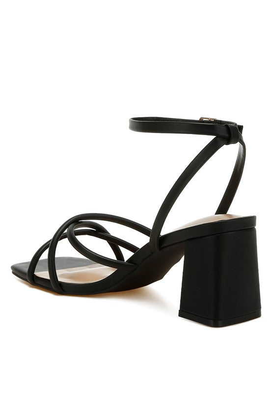 Alyona Low Block Heel Strappy Sandals - Tigbul's Variety Fashion Shop