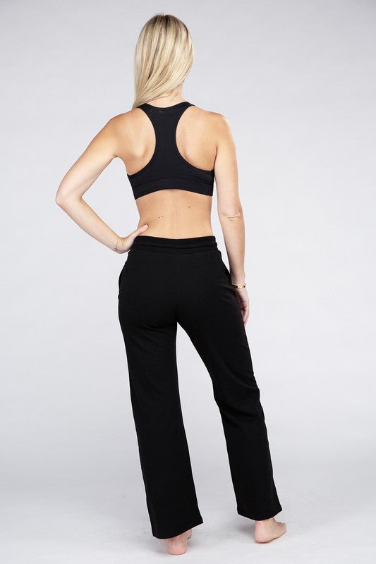 Lounge Wide Pants with Drawstrings - Tigbuls Variety Fashion