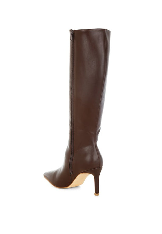 Skara Faux Leather Calf Boots - Tigbul's Variety Fashion Shop