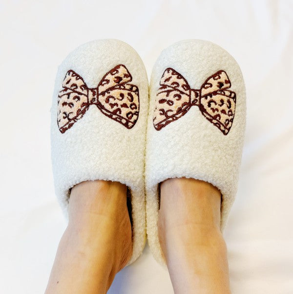 Emily Bow Cozy Lounge Slippers - Tigbul's Variety Fashion Shop