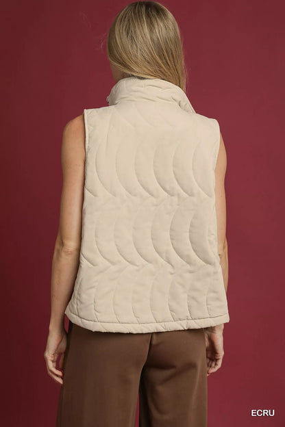 Umgee Quilted Embroidered Vest - Tigbul's Variety Fashion Shop