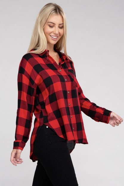 Classic Plaid Flannel Shirt - Tigbul's Variety Fashion Shop