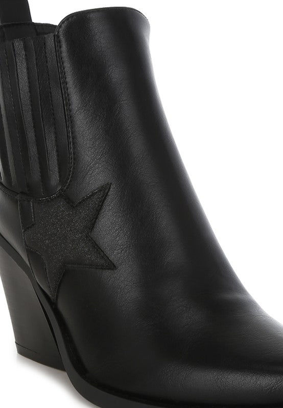 Melt Down Glitter Star Detail Chelsea Boots - Tigbul's Variety Fashion Shop