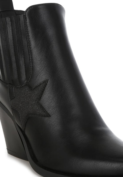 Melt Down Glitter Star Detail Chelsea Boots - Tigbul's Variety Fashion Shop