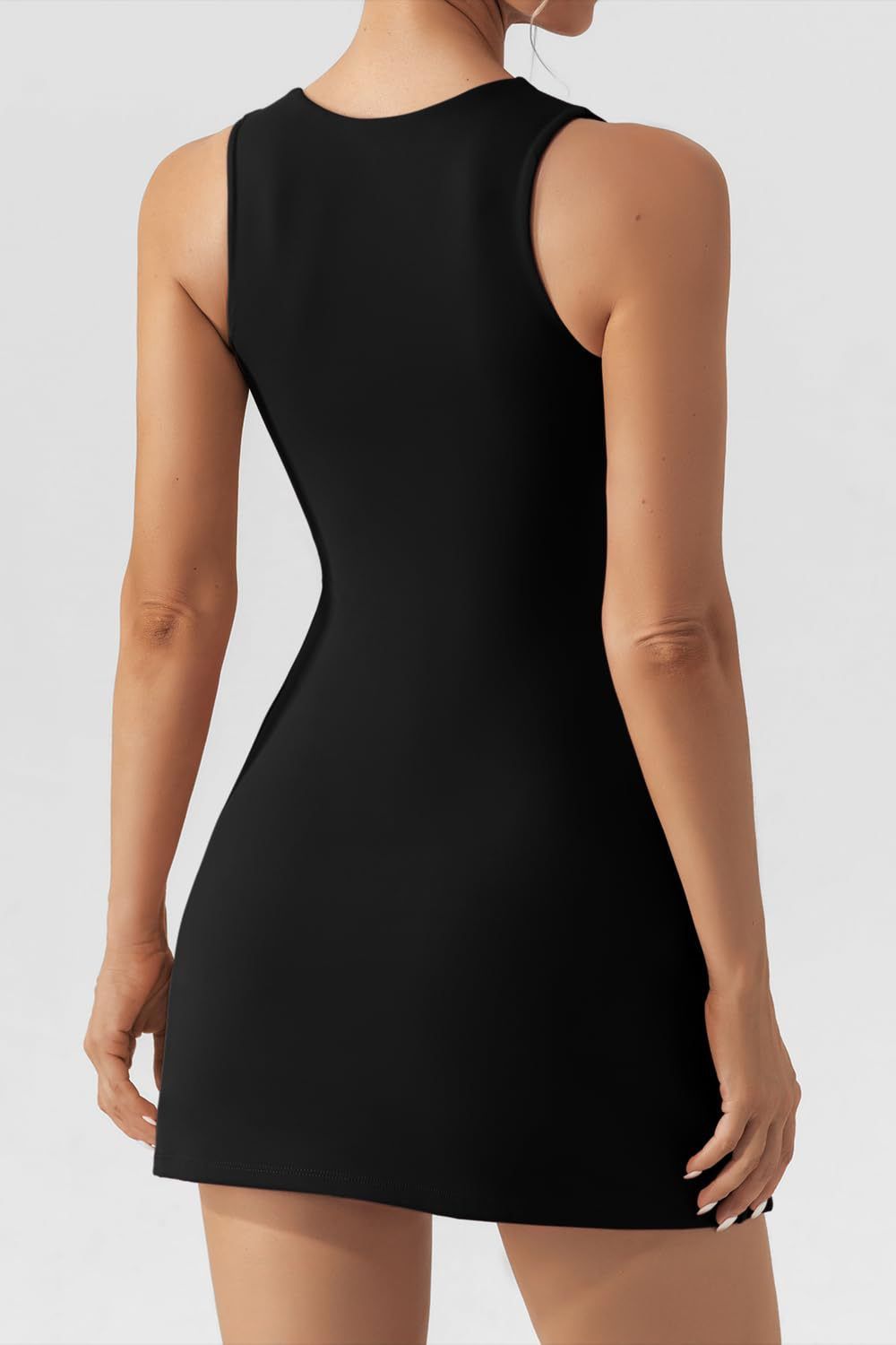 Square Neck Sleeveless Mini Dress - Tigbul's Variety Fashion Shop