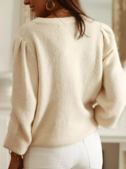 Button Up Long Sleeve Cardigan - Tigbul's Variety Fashion Shop