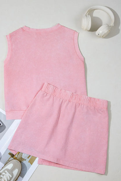 USA Round Neck Tank and Shorts Set - Tigbul's Variety Fashion Shop