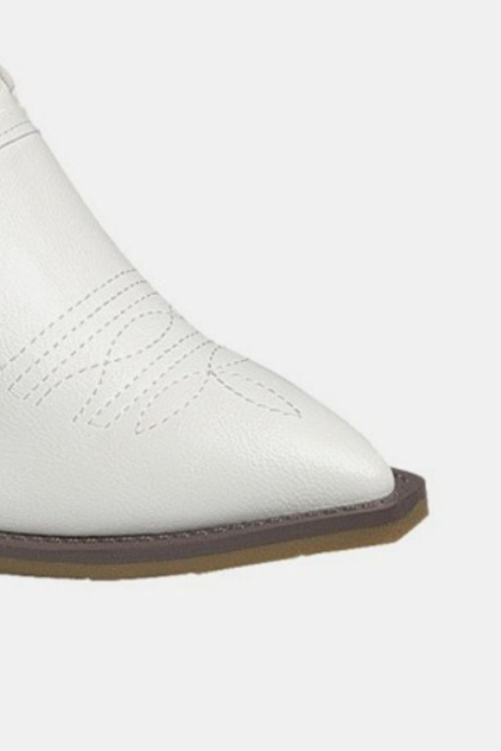 White  Point Toe Slip On Chunky Mule Shoes | Tigbuls Variety