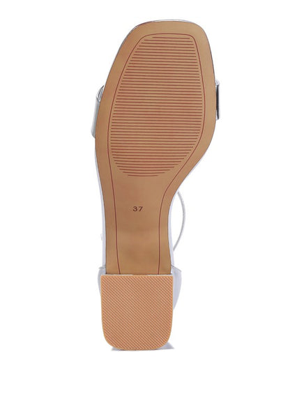 Makena Metallic Block Heel Sandals - Tigbul's Variety Fashion Shop