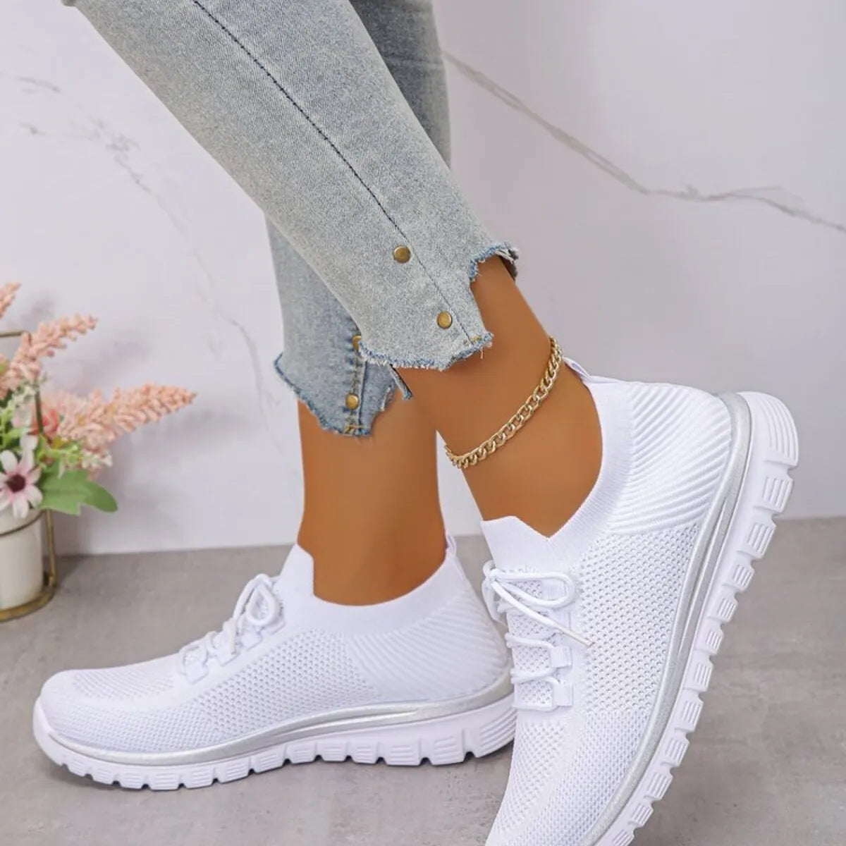 Breathable Mesh Lace Up Athletic - Tigbul's Variety Fashion Shop