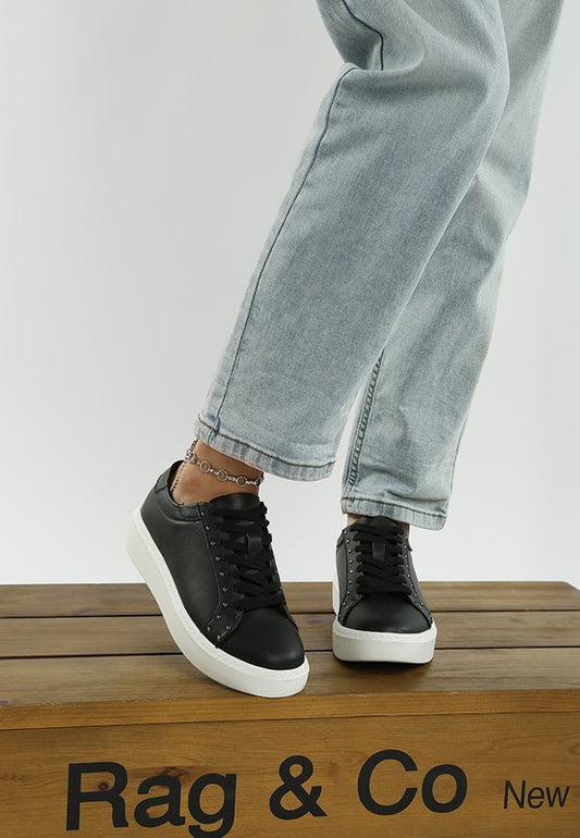 Strider Studs Embellished Chunky Sneakers - Tigbul's Variety Fashion Shop