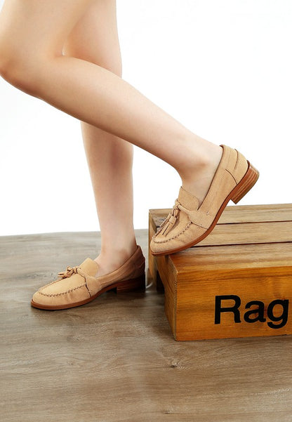 Rhone Tassels Detail Suede Loafers - Tigbul's Variety Fashion Shop