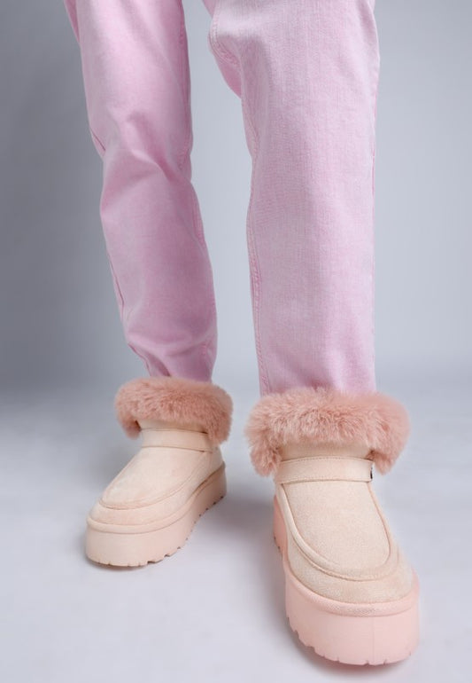Linka Pin Buckle Detail Snow Boots - Tigbul's Variety Fashion Shop