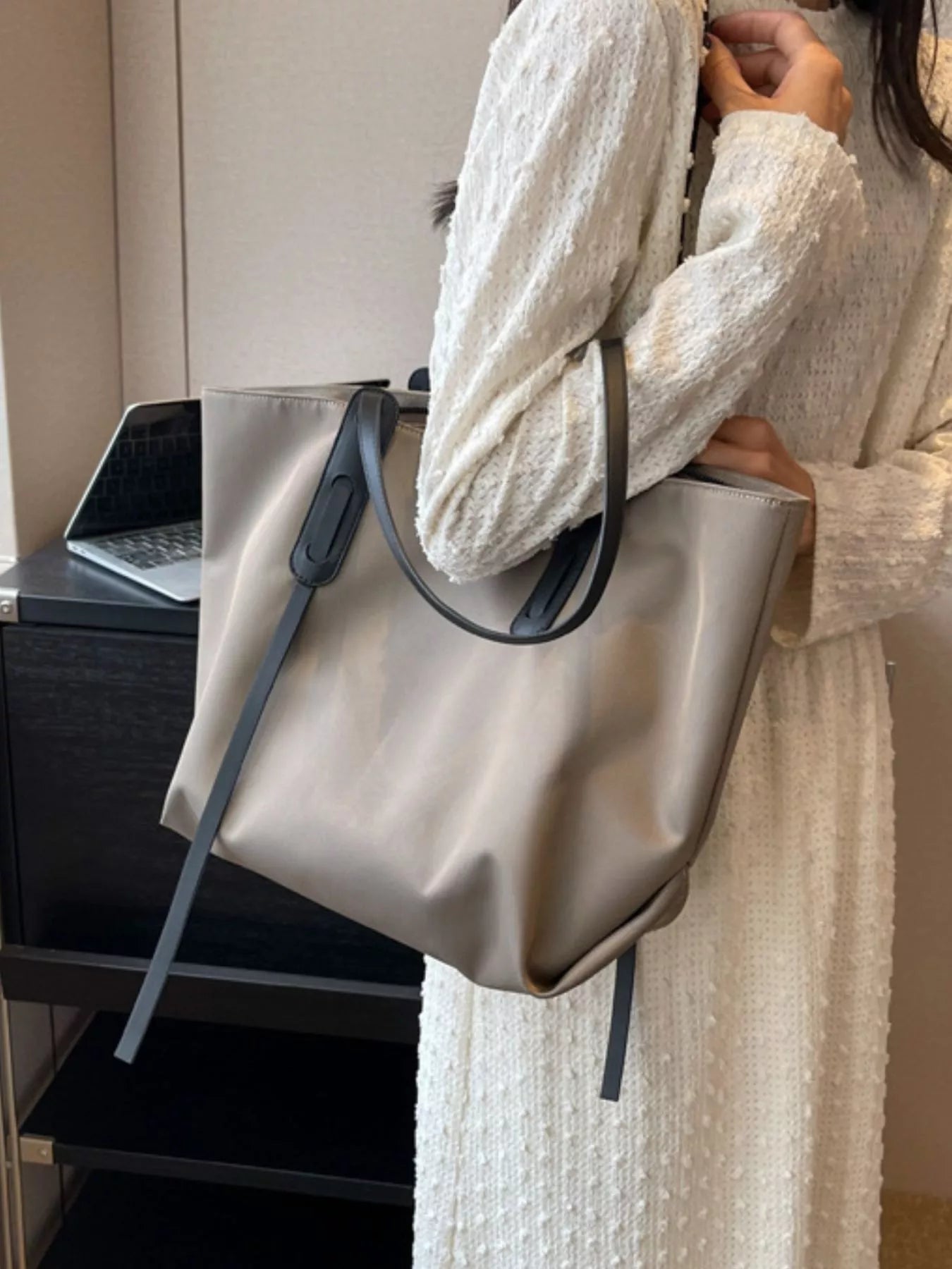 Oxford Cloth Tote Bag - Tigbul's Variety Fashion Shop