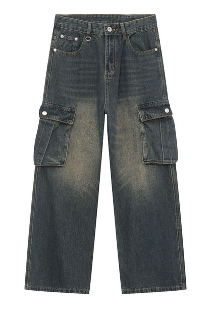 Men's Baggy Jeans with Cargo Pockets - Tigbul's Variety Fashion Shop