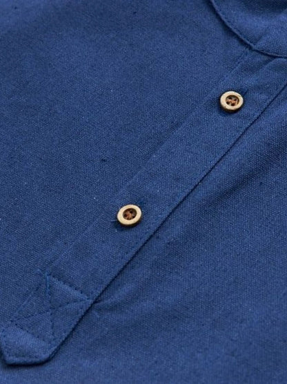 Men's Plus Size Button Detail Short Sleeve Blouse - Tigbul's Variety Fashion Shop