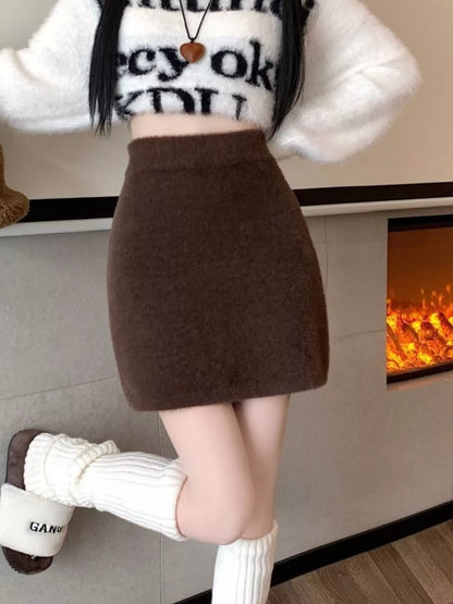 Plush Knit Mini Skirt - Tigbul's Variety Fashion Shop