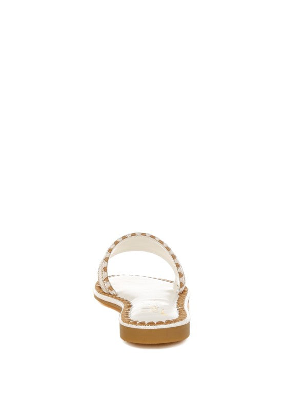 Hot Hub Beaded Lake Como Flat Slip Ons - Tigbul's Variety Fashion Shop
