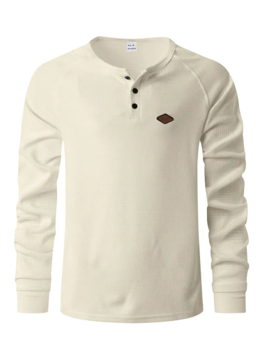 Men's Full Size Button Detail Long Sleeve T-Shirt Plus Size - Tigbul's Variety Fashion Shop
