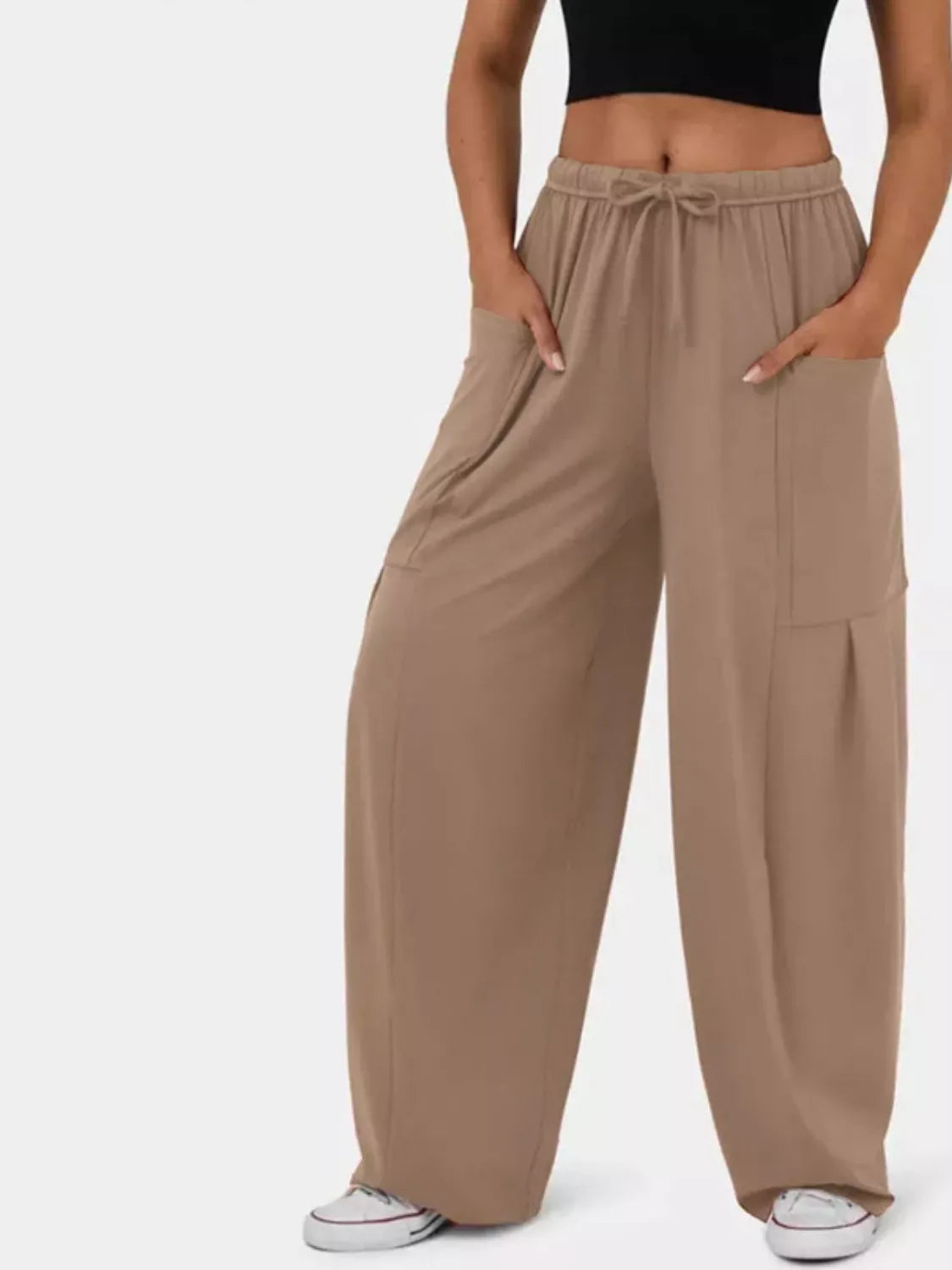 Relaxed Fit Drawstring Pants - Tigbul's Variety Fashion Shop