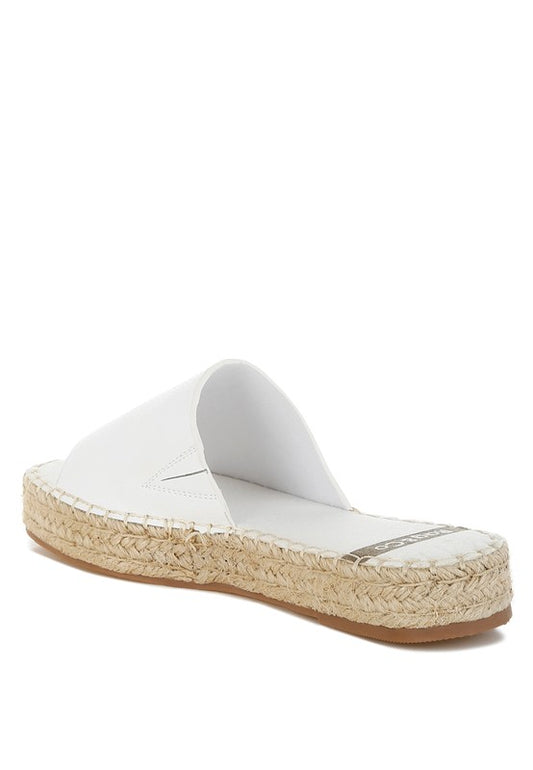 Scalar Genuine Soft Leather Espadrille Flatforms - Tigbul's Variety Fashion Shop