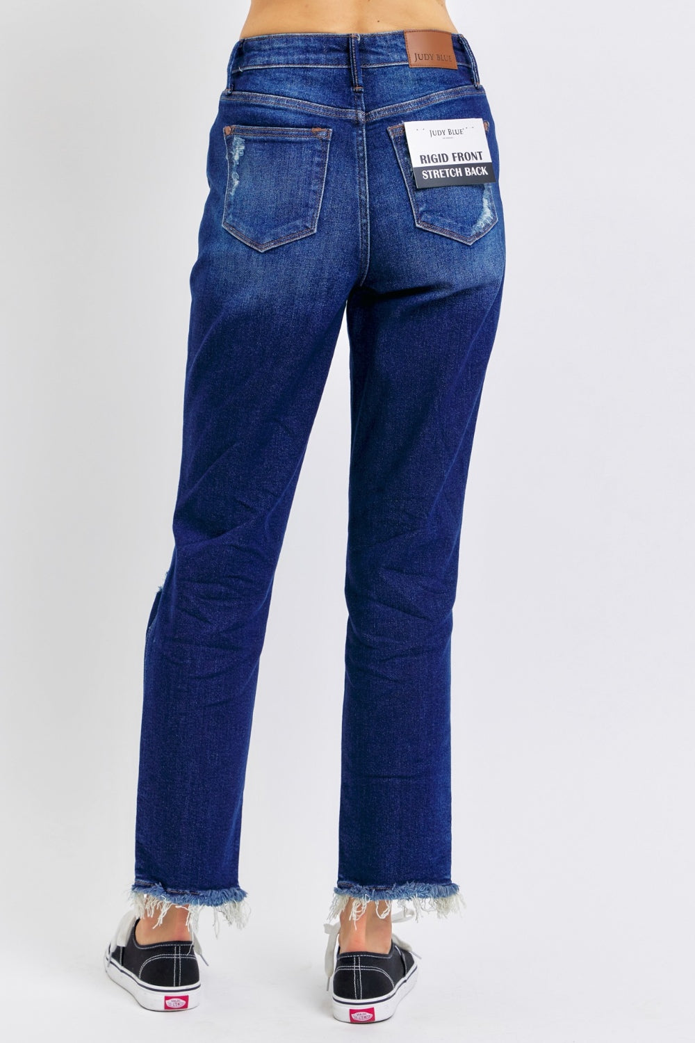 Judy Blue Full Size High Waist Rigid Magic Heavy Destroy Straight Jeans - Tigbul's Variety Fashion Shop