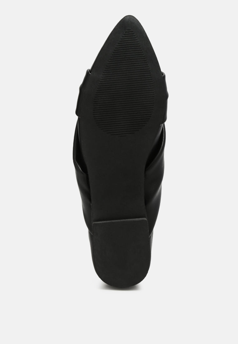 Norma Knot Detail Elasticated Ballet Flats - Tigbul's Variety Fashion Shop