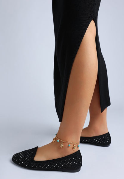 Kyrie Cut Out Detail Ballerinas - Tigbul's Variety Fashion Shop