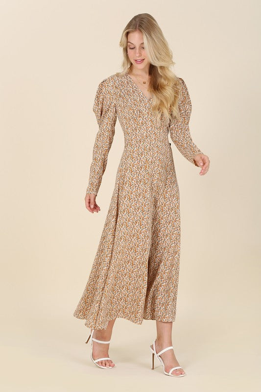 Fit and Flare floral maxi dress - Tigbuls Variety Fashion
