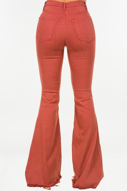 Bell Bottom Jean in Rust - Tigbuls Variety Fashion