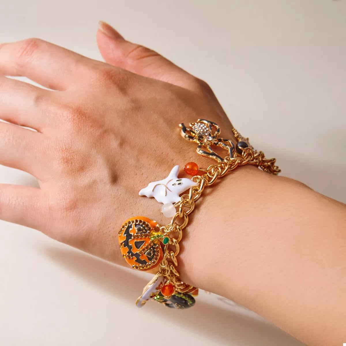 18K Gold-Plated Halloween Theme Bracelet - Tigbul's Variety Fashion Shop