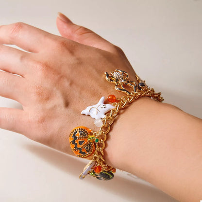 18K Gold-Plated Halloween Theme Bracelet - Tigbul's Variety Fashion Shop