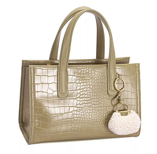 David Jones Crocodile Pattern Handbag - Tigbul's Variety Fashion Shop