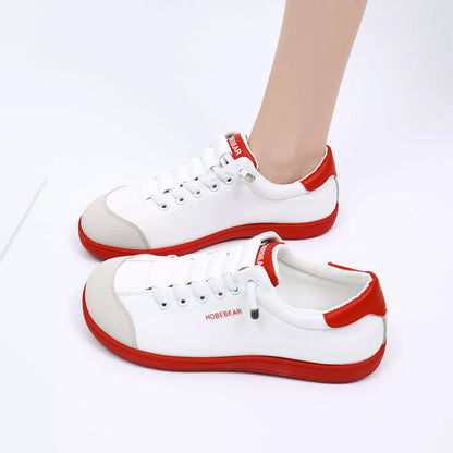 Contrast Lace Up Sneakers - Tigbul's Variety Fashion Shop