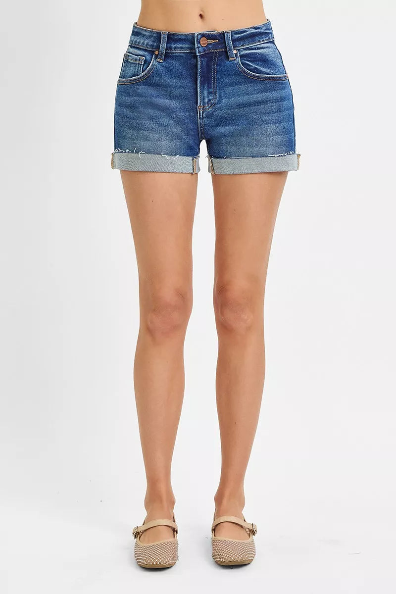 RISEN Low Rise Cuffed Shorts - Tigbul's Variety Fashion Shop