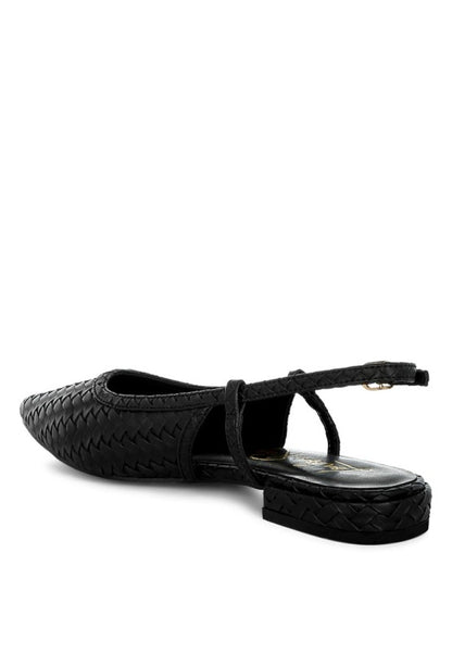 Kurina Woven Slingback Sandals - Tigbul's Variety Fashion Shop